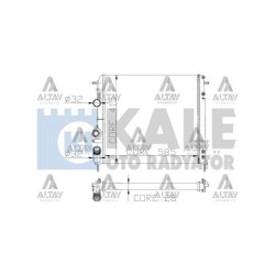 RADYATÖR SU MEGANE I 96-03 / SCENIC I 99-03 1.4 16V-1.6 16V M-T MEKANİK