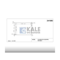 RADYATÖR SU I-30 07-11 / CEED 08-11 BENZİNLİ M-T BRAZING 16mm