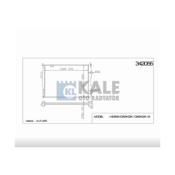 RADYATÖR SU QASHQAI 07-13 / QASHQAI+2 1.6 - 2.0 BENZİNLİ 26mm (AT/M-T) BRAZING RADYATÖR SU QASHQAI 07-13 / QASHQAI+2 1.6 - 2.0 BENZİNLİ 26mm (AT/M-T) BRAZING