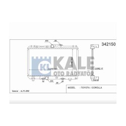 RADYATÖR SU COROLLA 93-00 AE-101/111 A-T BRAZING RADYATÖR SU COROLLA 93-00 AE-101/111 A-T BRAZING