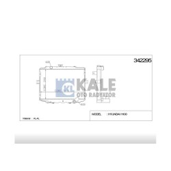 RADYATÖR SU H-100 97-04 KAMYONET 26mm BRAZING RADYATÖR SU H-100 97-04 KAMYONET 26mm BRAZING