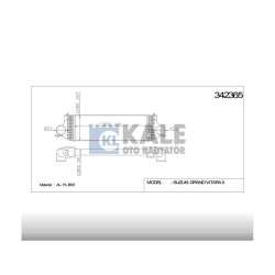 TURBO RADYATÖRÜ (INTERCOOLER) GRAND VITARA 05-15 1.9 DDIS