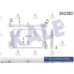 TURBO RADYATÖRÜ (INTERCOOLER) CADDY / JETTA / GOLF 10= CAYB-CAYC-CAYE-CBAB 1.6 TDI-2.0 TDI BRAZING