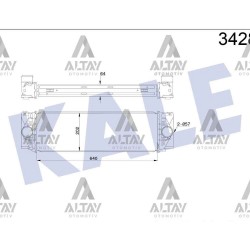 TURBO RADYATÖRÜ (INTERCOOLER) CRAFTER 06-12 DÜZ BOĞAZ BRAZING