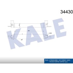 TURBO RADYATÖRÜ (INTERCOOLER) FIORINO 07= / BIPPER 08= / NEMO 07= 1.3 JTD-1.4 HDI