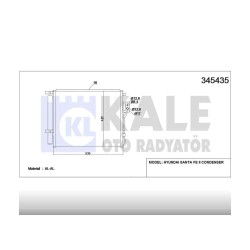 RADYATÖR KLİMA SANTAFE 10-12 2.0 DİZEL