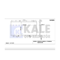 RADYATÖR SU PRIMERA 02-08 / ALMERA 00-06 A-T BRAZING