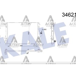RADYATÖR SU LOGAN 04-12 / LOGAN MCV 07-13 / SANDERO 08-13 / DUSTER 12= / 1.5 DCI M-T BRAZING