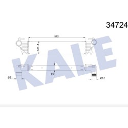 TURBO RADYATÖRÜ (INTERCOOLER) EGEA 15= / 500L 12= 1.3JTD-1.6JTD