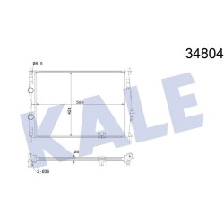 RADYATÖR SU QASHQAI 07-13 / QASHQAI+2 1.6 - 2.0 BENZİNLİ 26mm M-T BRAZING