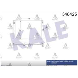 RADYATÖR SU COROLLA 06-19 / AURIS 07-19 DİZEL (AT/M-T) BRAZING
