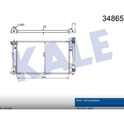 RADYATÖR SU AVENSIS 03-08 2.0 BENZİNLİ M-T BRAZING