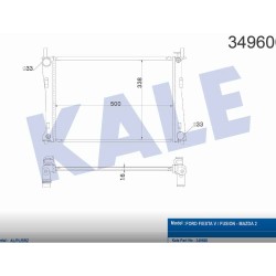RADYATÖR SU FIESTA V 01-08 / FUSION 02-10 / 1.25-1.4-1.6-1.4 16V-1.6 16V M-T MEKANİK