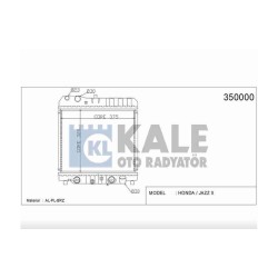 RADYATÖR SU JAZZ 02-08 (KÜÇÜK TİP) 26mm M-T BRAZING