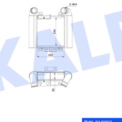 TURBO RADYATÖRÜ (INTERCOOLER) BONGO 05=