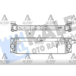 TURBO RADYATÖRÜ (INTERCOOLER) CRAFTER 12-16 BRAZING SEGMANLI BOĞAZ