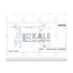 RADYATÖR SU COROLLA 02-07 / AVENSIS 03-08 3ZZ A-T BRAZING