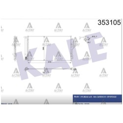 RADYATÖR KLİMA IX-35 10-15 / SPORTAGE 11-16 1.6 BENZİNLİ