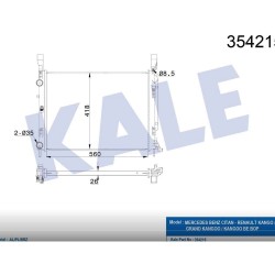 RADYATÖR SU KANGOO 08= / 1.5 DCI M-T KLİMASIZ MEKANİK