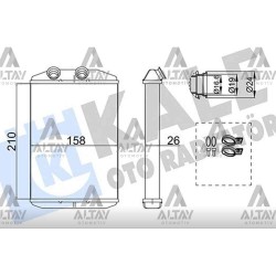 RADYATÖR KALORİFER KANGOO 08= / MASTER III 10= / CITAN 12= BRAZING