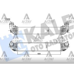 TURBO RADYATÖRÜ (INTERCOOLER) ASTRA K 16= B16DTE-B16DTH-D16DTH