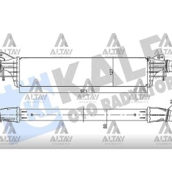 TURBO RADYATÖRÜ (INTERCOOLER) CORSA E 14= B13DTC / B13DTE