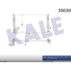 RADYATÖR SU FOCUS II 04-11 / C-MAX I 07-11 / C-MAX 03-07 / MAZDA 3 03-09 / S40 II 04-12 / 1.6-1.8-2.0-1.8TDCI-2.0TDCI M-T MEKANİK
