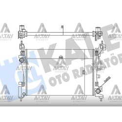 RADYATÖR SU GRANDE PUNTO 05-12 / PUNTO EVO 09-12 / PUNTO 12= / 1.2-1.4 M-T MEKANİK