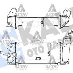 TURBO RADYATÖRÜ (INTERCOOLER) COROLLA / AURIS 13-18 1.4 D4D
