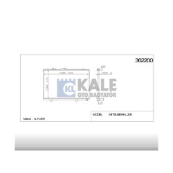 RADYATÖR SU L-200 99-05 4x2 26mm M-T BRAZING RADYATÖR SU L-200 99-05 4x2 26mm M-T BRAZING