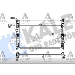 RADYATÖR SU 408 / 308 14= / 3008 / 508 / 5008 16= / EXPERT / PARTNER / BERLINGO / C4 PICASSO / JUMPY 12=  DS / DS 4 II / DS 7 /GRANDLAND X /  COMBO E / ZAFIRA 12=(BRAZING) (650X418X16)