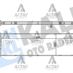 TURBO RADYATÖRÜ (INTERCOOLER) TRANSPORTER 16= CXGB-CXHB 102-114 HP BRAZING