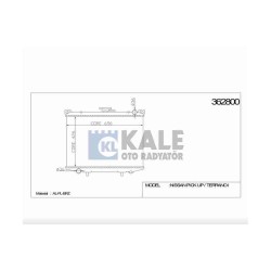 RADYATÖR SU PICKUP 86-97 D-21 / TERRANO 89-96 26mm M-T BRAZING