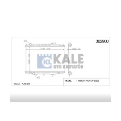 RADYATÖR SU PICKUP 02= YD25 / D-22 4x4 26mm M-T BRAZING