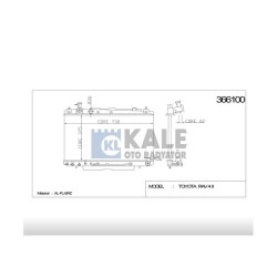 RADYATÖR SU RAV-4 00-06 2.0 BENZİNLİ 26mm A-T BRAZING RADYATÖR SU RAV-4 00-06 2.0 BENZİNLİ 26mm A-T BRAZING