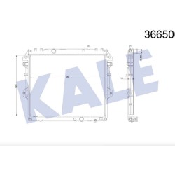 RADYATÖR SU HILUX 06-11 525x648x16 M-T BRAZING
