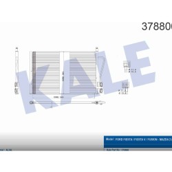 RADYATÖR KLİMA FIESTA V 02-08 / FUSION 04-12 / 1.25-1.3-1.4TDCI-1.4 16V-1.6 16V-1.6TDCI