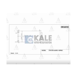 RADYATÖR KLİMA COROLLA 06= / AURIS 08= / AVENSIS 08= / VERSO 09= M-T