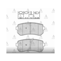 FREN BALATA ACCENT 06-11 ERA / I-30 / IX-20 / RIO 05= / CEED / IX-35 / SONATA09= / CERATO 09= DİSK ARKA