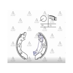 FREN BALATA ATOS  98-02 / ACCENT 95-97 PABUÇ ARKA