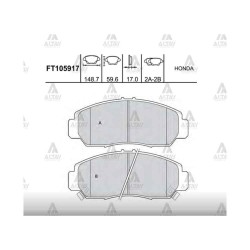 FREN BALATA CIVIC 06-16 SEDAN FD6 / FB7 (YAY DELİKLİ) ÖN