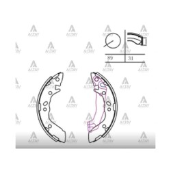 FREN BALATA ACCENT  95-00 PABUÇ ARKA