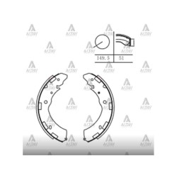 FREN BALATA L-200 06-15 / L-200 15= / D-MAX II 12= / LEGACY 09-14 / OUTBACK 09= EURO 5 PABUÇ ARKA