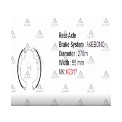 FREN BALATA HIACE  90-04 / HILUX IV 89-04 PABUÇ ARKA