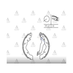 FREN BALATA ACCENT 00-05 / MATRIX 06-11 PABUÇ ARKA ÇAP : 203.2mm