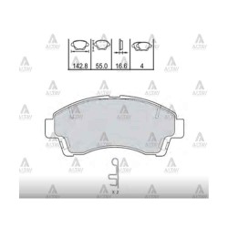 FREN BALATA B-2500  96-00 4X2 ÖN