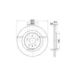 FREN DİSKİ A4 07-19 / A5 07-17 / Q5 08-17 ARKA HAVALI 330-5