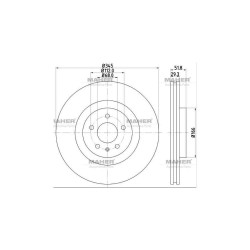 FREN DİSKİ A4 08-15 / A5 07-17 / Q5 08-17 / PRO ÖZEL KAPLAMA ÖN HAVALI 345-5