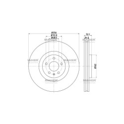 FREN DİSKİ A6 / A7 / A8 10= / PRO ÖZEL KAPLAMA ÖN 356MM