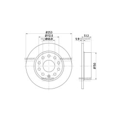 FREN DİSKİ CADDY 10-15 1.6 TDI / GOLF6 08-12 / 1.6 TDI 1.4 TSI ARKA DÜZ 255-5